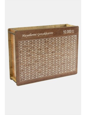 Zero Land Muratech Parabox 10.000 Tl Kumbara Para Biriktirme  - Kahverengi