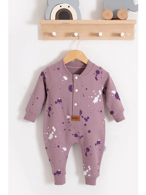 Luord-Store Puantiye Desenli Pamuklu Kız Bebek Tulum