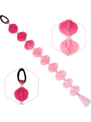 Luord-Store Örgülü Simli Aksesuarlı Lastikli At Kuyruğu / ACM10