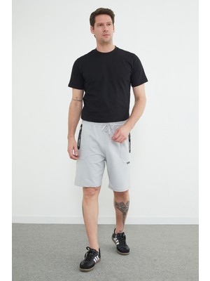 FullaModa Coolstyle Etiketli Beli Lastikli Şort