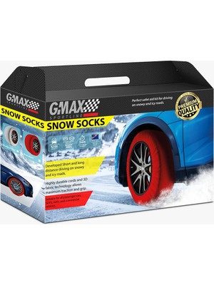 Nil Avm Gmax Oto Araba Lastik Anti Patinaj Kar Çorabı Kırmızı S Grup 2