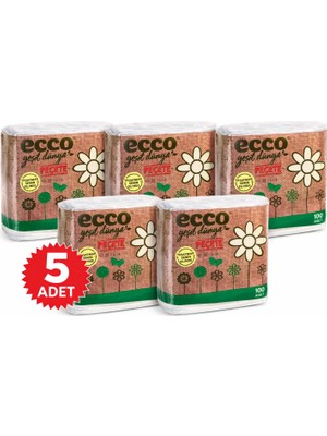 Nil Avm Ecco Green Kağıt Peçete 100’LÜ 5 Adet 23X25 cm Ekonomik Paket