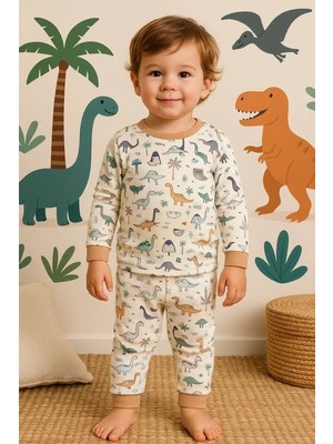Luord-Store Dinazor Desenli Erkek Bebek Eşofman Takımı Pamuk