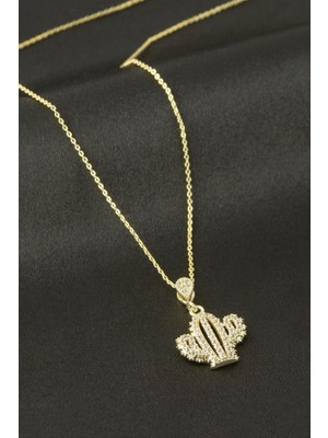 Zero Land Muratech Çam Ağacı Zirkon Taşlı Kolye - Sarı