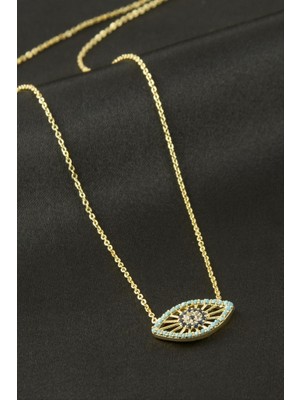 Zero Land Muratech Göz Zirkon Taşlı Kolye - Gümüş Rengi