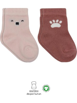 Urfakent Nessiworld Bear Penye Soket Çorap 2'li BS10116 Pembe(Adet Fiyatıdır)
