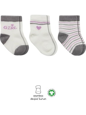 Urfakent 3'lü Penye Boy And Girl Soket Çorap 10114 Gri