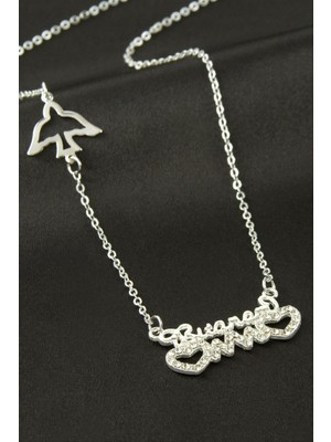 Zero Land Muratech Bitanem Yazılı Kalp Ritim Şans Kolye - Gümüş Rengi