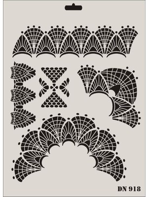 Luord-Store Dantel Seri DN-918 Stencil 35X25 cm