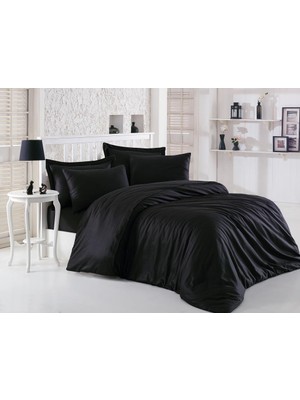 Luord-Store Elegant Siyah Çift Kişilik Saten Nev Takımı