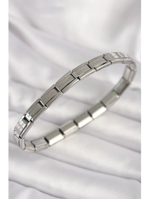 Uravas Store Çelik Gümüş Renk Ince Yazılı Nomination Kadın Bileklik - TJ-BB6876