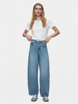 LTB Larrıe L Daralan Paça Orta Bel Mid Indigo Jean Pantolon