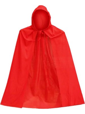 Siv Ticaret Parti Cadılar Bayramı Halloween Kapişonlu Kırmızı Pelerin 90 cm