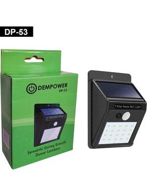 Senson Sensörlü Güneş Enerjili LED Lamba