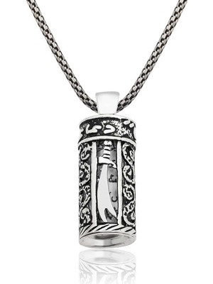 Siv Ticaret 925 Ayar Gümüş Zülfikar Kılıcı Cevşen Gümüş Kolye