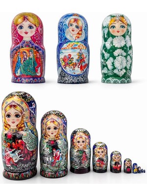 Senson 10'lu Ahşap Matruşka Seti ALK5381