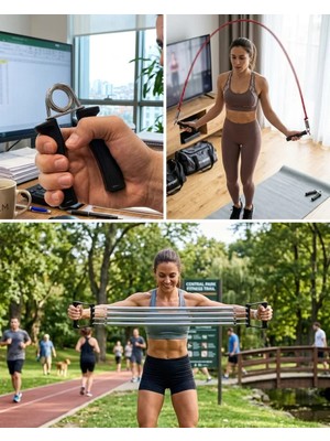 İlkyaz Fashion Ev Fitness Seti Kardiyo ve Kas Geliştirme Egzersiz Seti ILKYZHB-RS3455