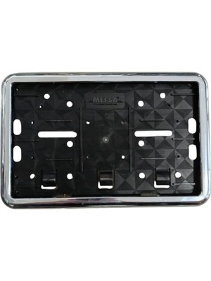 Nil Avm Çerçeveli Motorsiklet Plakalık Plaka Altlığı Krom Nikelajlı 26X17CM 1 Adet
