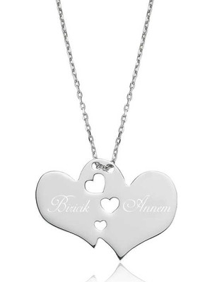 Siv Ticaret 925 Ayar Gümüş Biricik Annem Yazılı Kadın Gümüş Kolye