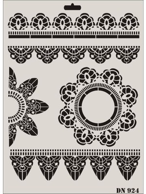 Luord-Store Dantel Seri DN-924 Stencil 35X25 cm
