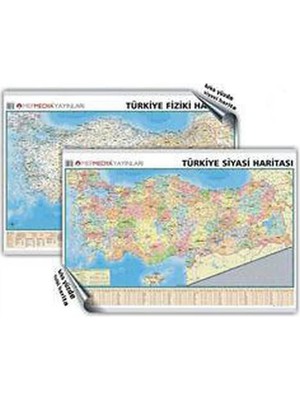 Mepmedya Yayınları Türkiye Siyasi ve Fiziki Duvar Haritası 70x100