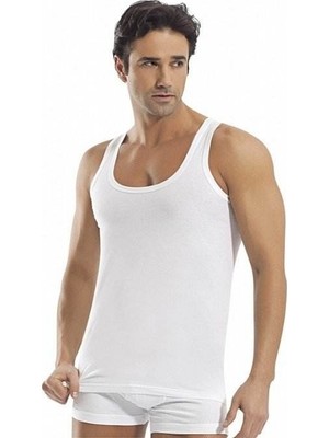 Erdem 6'lı 1100 Erkek Penye Süprem Atlet 2XL Rahat Kesim Beyaz Renk Nefes Alabilir Özellikte