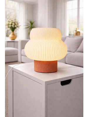 Mosso Steel Bumble Model - LED Abajur - Masa Lambası - USB 5V ile Çalışır - Slim LED Aydınlatması Dahildir - Dekoratif Lamba - Renk Seçenekli