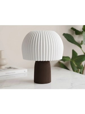 Mosso Steel Xena Model - LED Abajur - Masa Lambası - USB 5V ile Çalışır - Slim LED Aydınlatması Dahildir - Dekoratif Lamba - Renk Seçenekli - Mantar Lamba