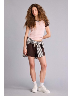 DeFacto Standart Fit Sweatshirt Kumaşı Şort G7956AX26HS