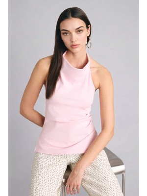 DeFacto Slim Fit Halter Yaka Bluz F8007AX26SM
