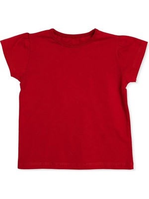 Hellobaby Kız Bebek Tişört Bisiklet Yaka Short Sleeve