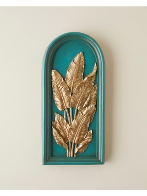 English Home Polina Polyresin Duvar Aksesuarı 15X3X32,5 cm Yeşil-Gold
