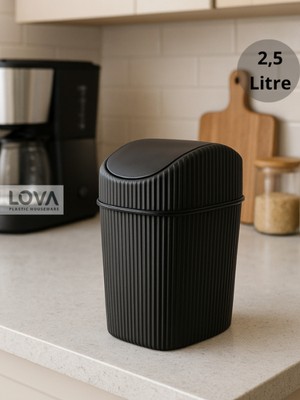 PremiumPort Mini 2,5 Lt Mutfak ve Banyo Tezgah Üstü Çöp Kovası