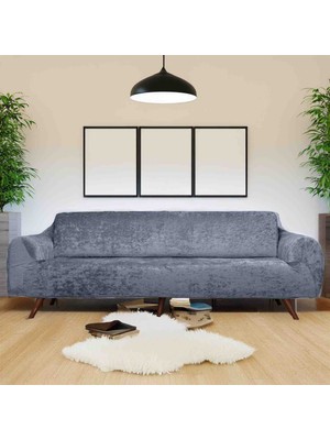 Nurluk 3 Kişlik Bir Adet Kadife Kumaş Lastikli Esnek Çok Kaliteli Koltuk Kılıfı