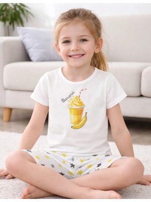 Organickid Nighty Night Çocuk Sarı Şortlu Pijama Takımı