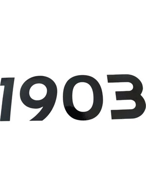 Nil Avm 1903 Yazılı Oto Sticker Siyah 20X7CM