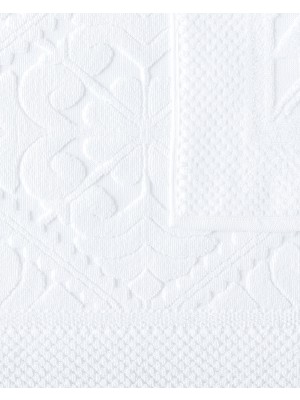 Madame Coco Mathilda Ayak Havlusu - Beyaz - 50x70 cm