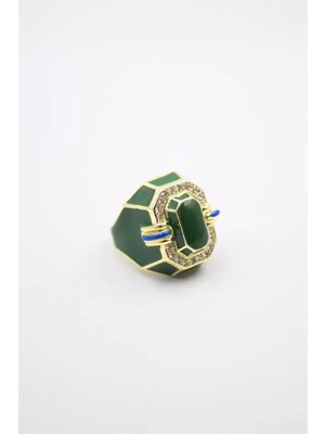 Herşey Trend Herşeytrend Mineli Yüzük - Yeşil