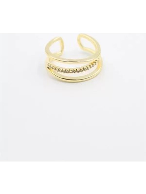 Herşey Trend Herşeytrend Taşlı Halka Yüzük - Altın