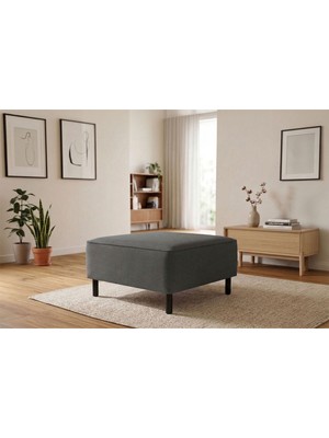 Rolivs Mokka Puf – Fitilli Kadife Toprak Tınısı | Sıcak Ton, Dekoratif Kullanım