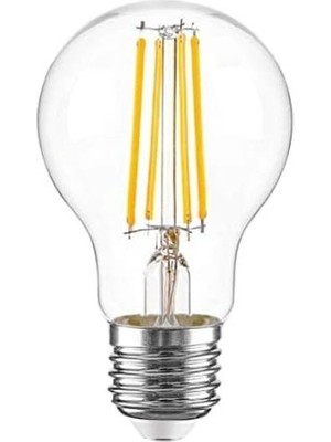 Cata 8W Rustik Filament LED Ampul 5'li Paket, CT-4217G, E27 Duy 3200K Günışığı, Dekoratif Edison Tasarımlı Şeffaf Camlı A60 Lamba          [enerji Sınıfı F]