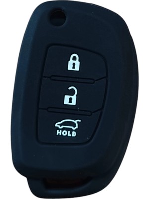 Nil Avm Hyundai Tucson Sonata IX35 I20 Santa Fe Elantra Reina Anahtar Uyumlu Silikon Oto Anahtar Kumanda Kabı Kılıf Siyah