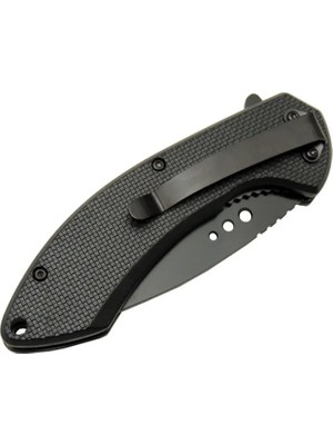 SHC4200 Mtech 4215 Kırmızı Kamp Çakı 20CM- Yarı Otomatik, Kemerlikli, Oluklu