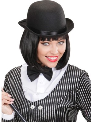 Luord-Store Stil Yetişkin Şapkası – Siyah Melon Parti Şapkası