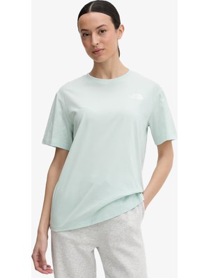 The North Face W Evolutıon Box Nse Relaxed Kadın Mavi T-Shirt NF0A8B6WG701