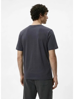 Jack & Jones Gri Erkek Regular Fit Logo Baskılı T-Shirt 12307780 Jcotone Tee Crw Neck BSS26