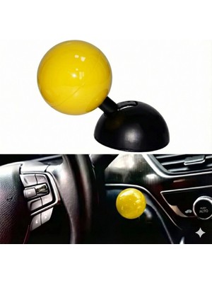 Nil Avm Bilardo Topu Tasarımlı Metal Start Stop Düğmesi Sarı