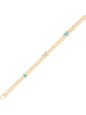 Ema Jewellery Taşlı Kelebek Gurmet Bileklik Çocuk
