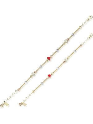 Ema Jewellery Anne Çocuk Mineli Ikili Set Altın Bileklik