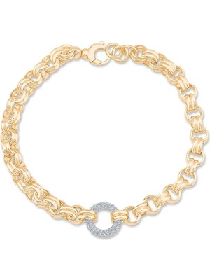 Ema Jewellery Taşlı Halka Zincir Bileklik